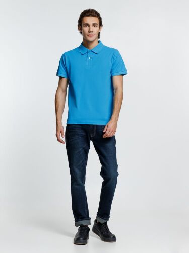 Рубашка поло мужская Virma Premium, бирюзовая, размер S 6