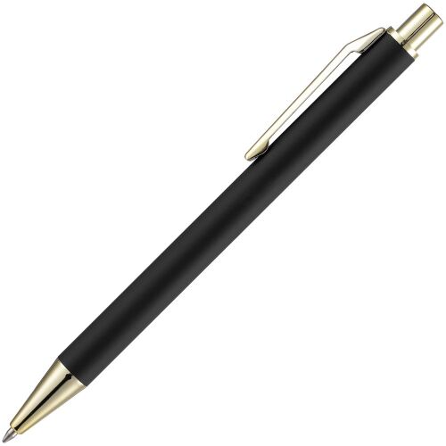 Ручка шариковая Lobby Soft Touch Gold, черная 2