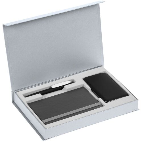 Коробка Silk с ложементом под ежедневник 10x16 см, аккумулятор и 3