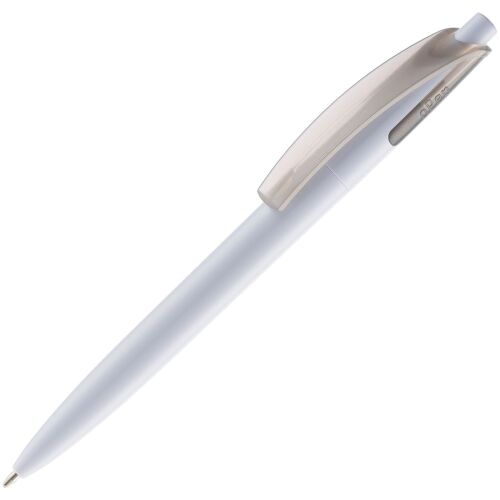 Ручка шариковая Bento, белая с серым 1