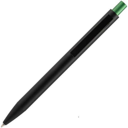 Ручка шариковая Chromatic, черная с зеленым 3