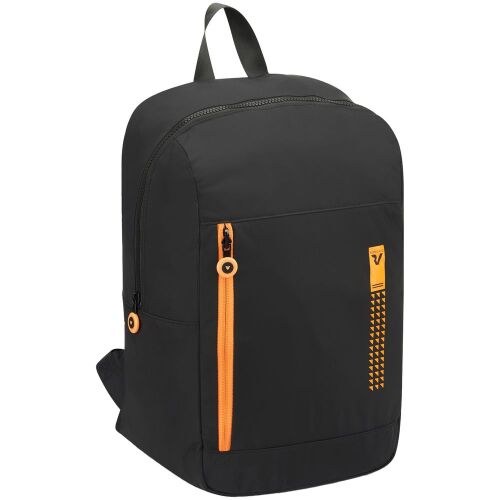 Складной рюкзак Compact Neon, черный с оранжевым 8