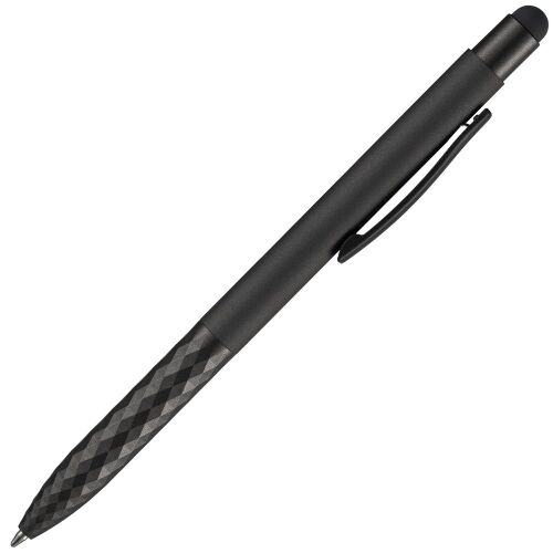 Ручка шариковая Digit Soft Touch со стилусом, черная 3