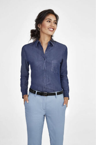 Рубашка женская Barry Women синяя (деним), размер S 4