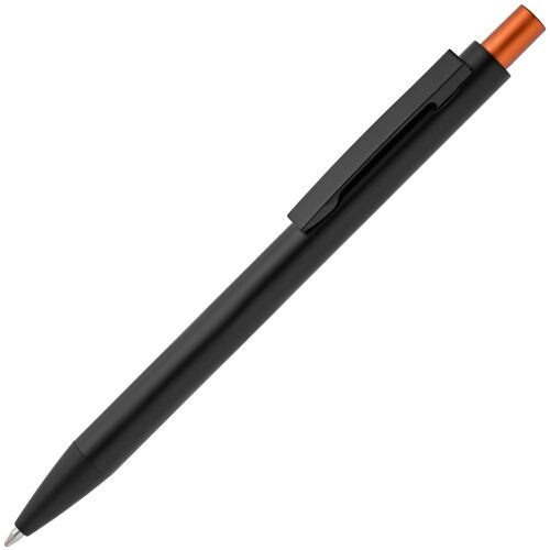 Ручка шариковая Chromatic, черная с оранжевым 1