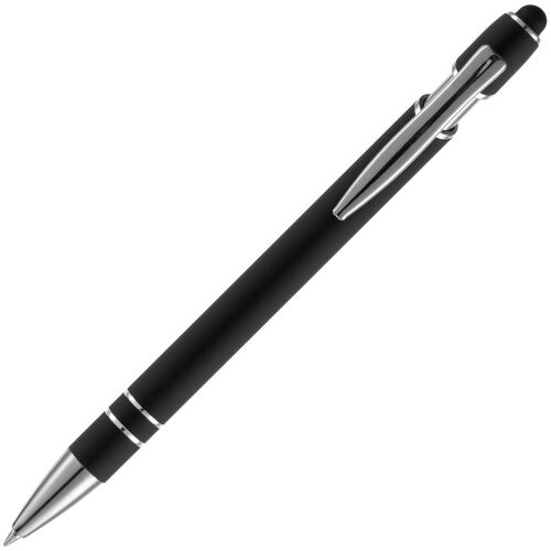 Ручка шариковая Pointer Soft Touch со стилусом, черная 3
