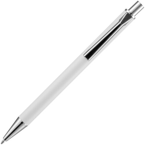 Ручка шариковая Lobby Soft Touch Chrome, белая 4