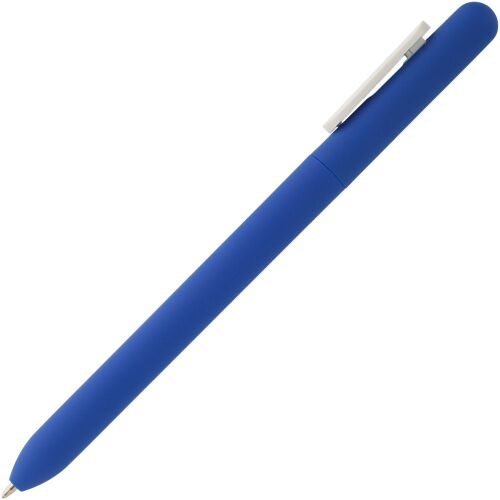 Ручка шариковая Swiper Soft Touch, синяя с белым 3
