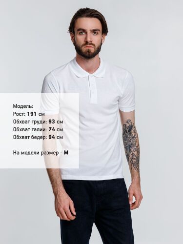 Рубашка поло мужская Adam, белая, размер XXL 2