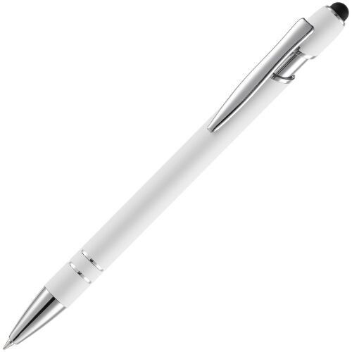 Ручка шариковая Pointer Soft Touch со стилусом, белая 1