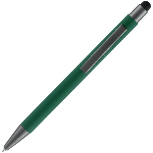 Ручка шариковая Atento Soft Touch со стилусом, зеленая 3