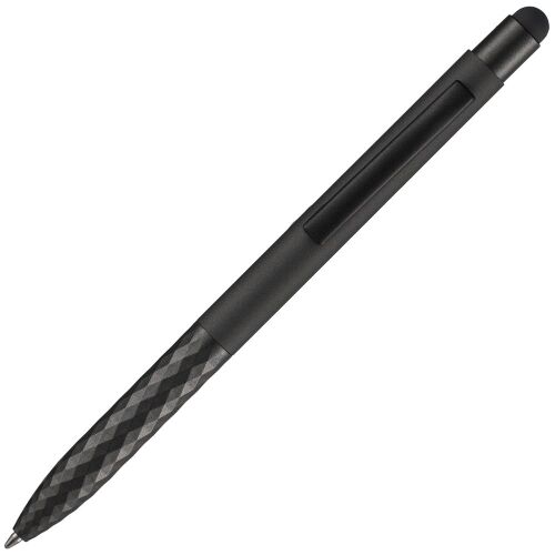 Ручка шариковая Digit Soft Touch со стилусом, черная 4
