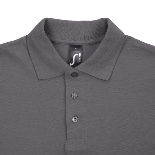 Рубашка поло мужская Spring 210 темно-серая, размер S 3