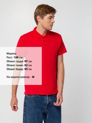 Рубашка поло мужская Spring 210 красная, размер S 3