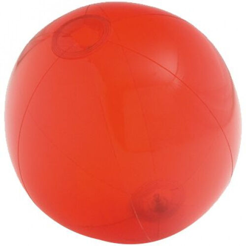 Надувной пляжный мяч Sun and Fun, полупрозрачный красный 1