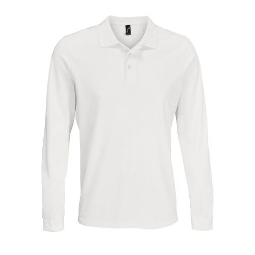 Рубашка поло с длинным рукавом Prime LSL, белая, размер 4XL 1