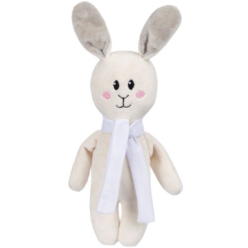 Мягкая игрушка Beastie Toys, заяц с белым шарфом 1