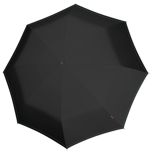 Складной зонт U.090, черный с неоново-зеленым 2