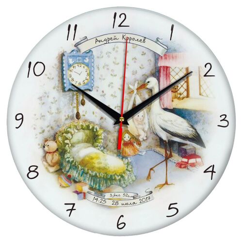 Часы стеклянные на заказ Time Wheel 3