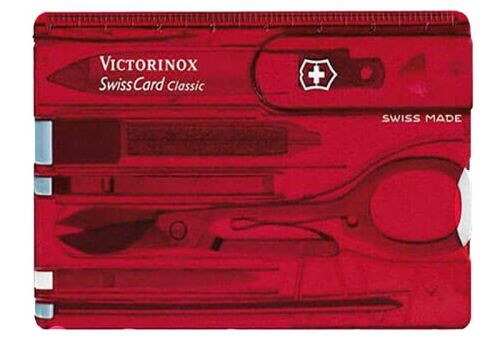 Набор инструментов SwissCard, полупрозрачный красный 1