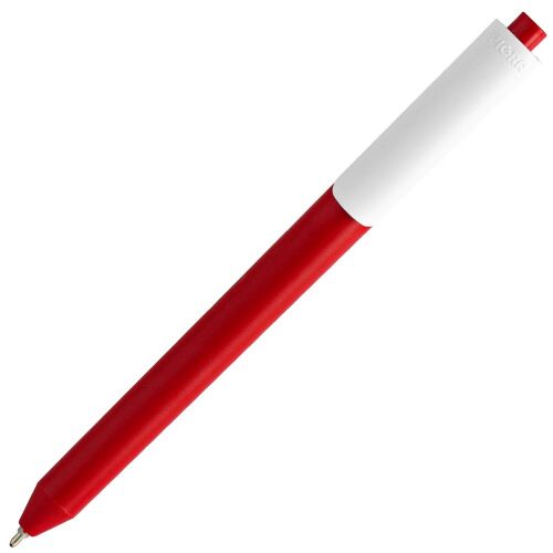 Ручка шариковая Pigra P03 Mat, красная с белым 2