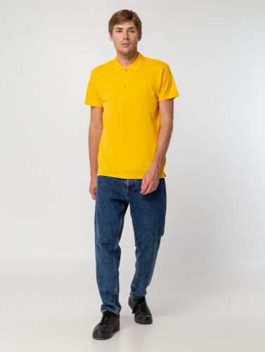Рубашка поло мужская Summer 170 желтая, размер M 7