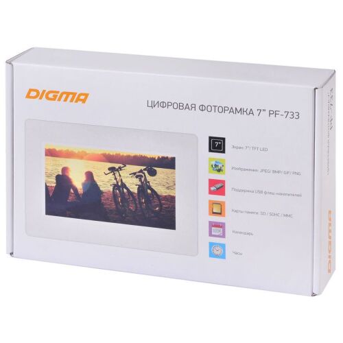 Цифровая фоторамка Digma PF-733, белая 6