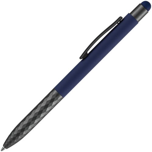 Ручка шариковая Digit Soft Touch со стилусом, синяя 2