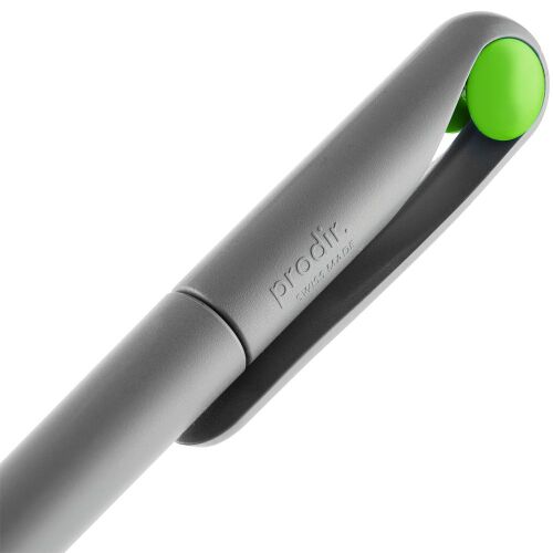 Ручка шариковая Prodir DS1 TMM Dot, серая с ярко-зеленым 6