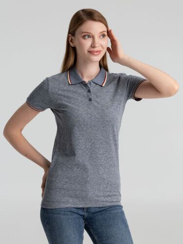 Рубашка поло женская Paname Women голубой меланж, размер XL 4