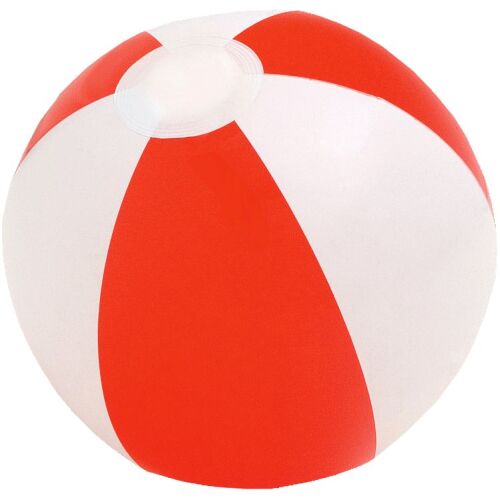 Надувной пляжный мяч Cruise, красный с белым 1