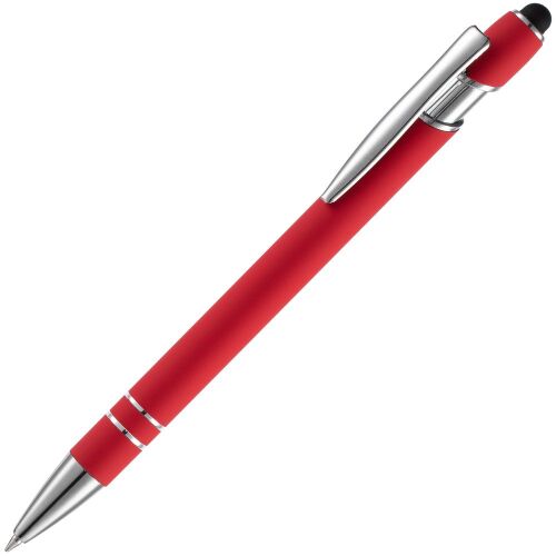 Ручка шариковая Pointer Soft Touch со стилусом, красная 1