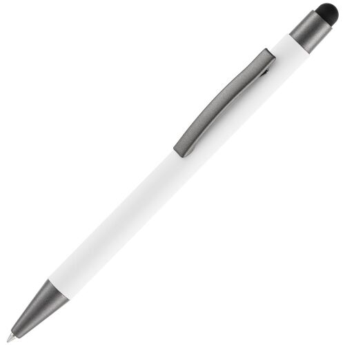 Ручка шариковая Atento Soft Touch со стилусом, белая 1