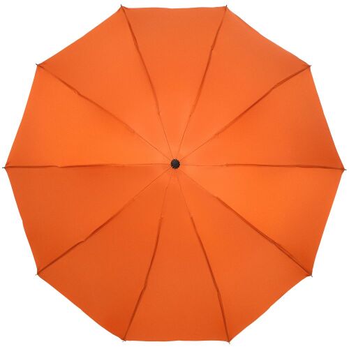Зонт наоборот складной Stardome, оранжевый с серебристым 2