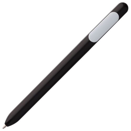 Ручка шариковая Swiper, черная с белым 2