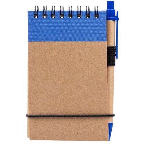 Блокнот на кольцах Eco Note с ручкой, синий 1