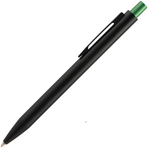 Ручка шариковая Chromatic, черная с зеленым 2