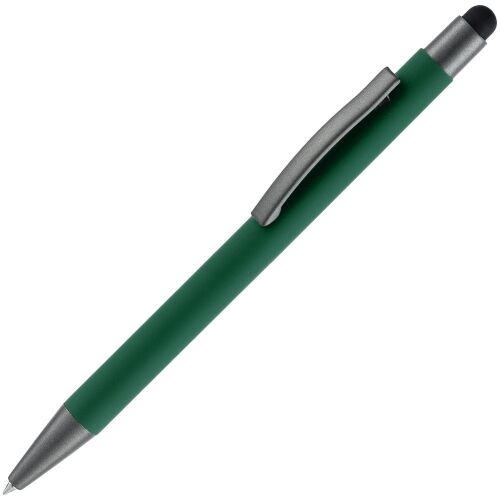 Ручка шариковая Atento Soft Touch со стилусом, зеленая 1