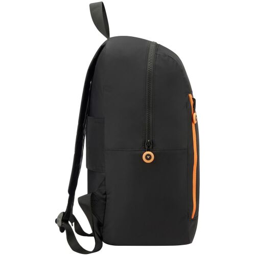 Складной рюкзак Compact Neon, черный с оранжевым 2
