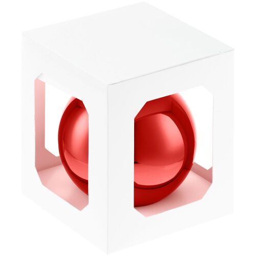 Елочный шар Finery Gloss, 10 см, глянцевый красный 3