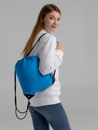 Рюкзак-мешок Manifest Color из светоотражающей ткани, синий 7