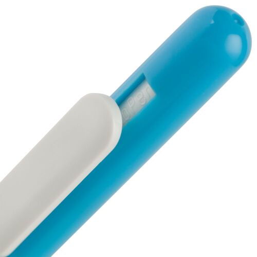 Ручка шариковая Swiper, голубая с белым 4