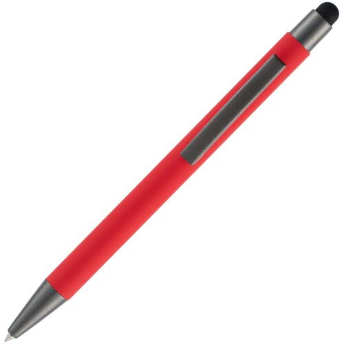 Ручка шариковая Atento Soft Touch со стилусом, красная 3