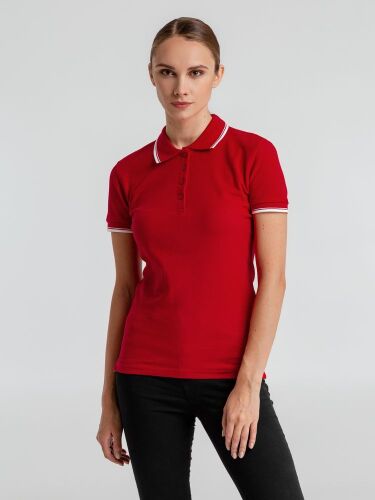 Рубашка поло женская Practice women 270 красная с белым, размер  3
