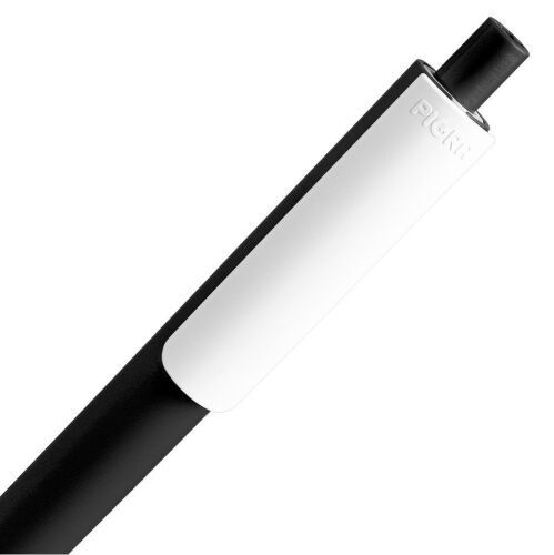 Ручка шариковая Pigra P03 Mat, черная с белым 4