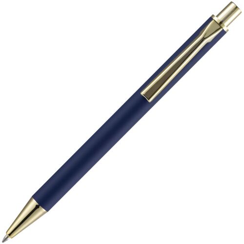 Ручка шариковая Lobby Soft Touch Gold, синяя 4