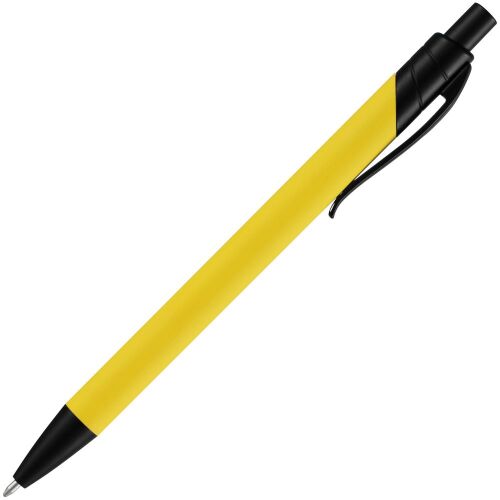 Ручка шариковая Undertone Black Soft Touch, желтая 3