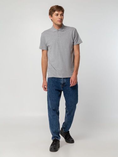 Рубашка поло мужская Spring 210 серый меланж, размер S 7