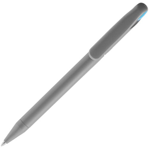Ручка шариковая Prodir DS1 TMM Dot, серая с голубым 4