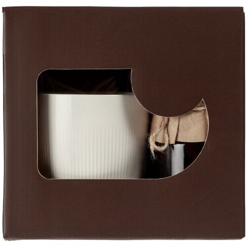 Коробка с окном Gifthouse, коричневая 3